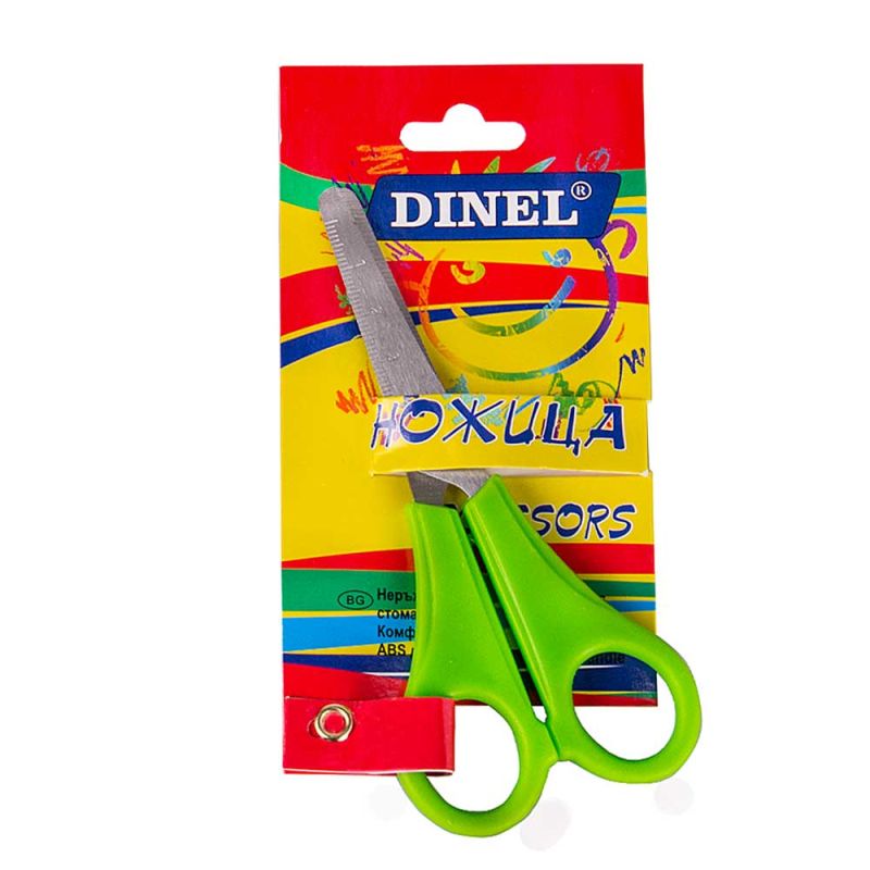 Ножица Dinel 13см, зеленa