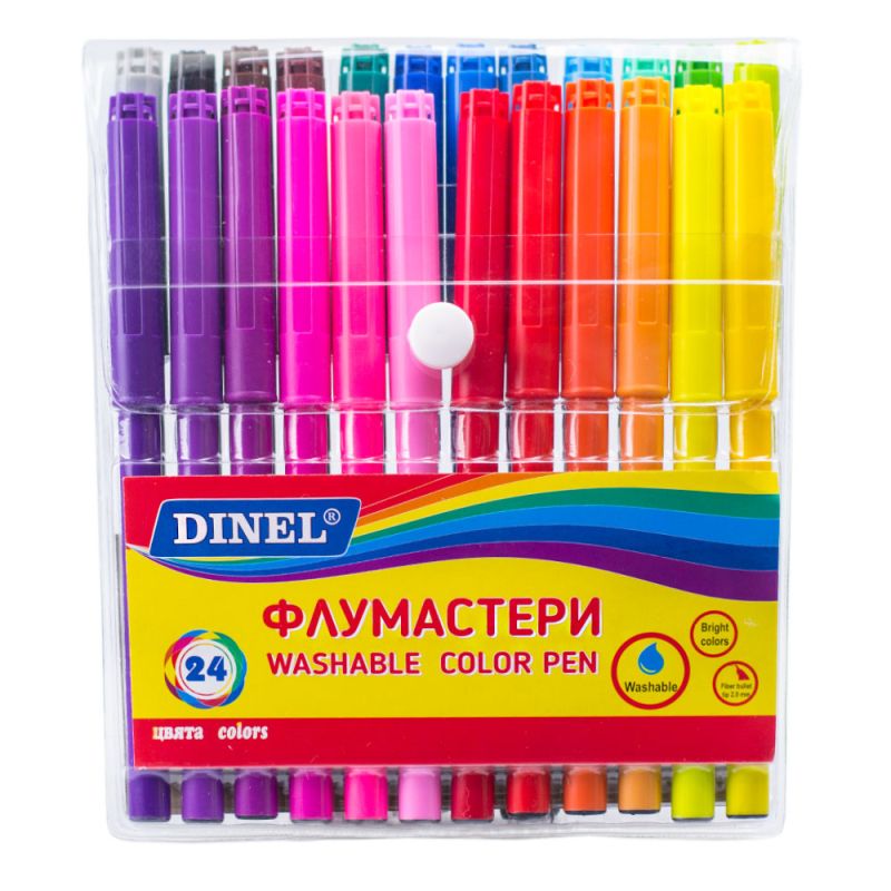 Флумастери Dinel, 24 цвята