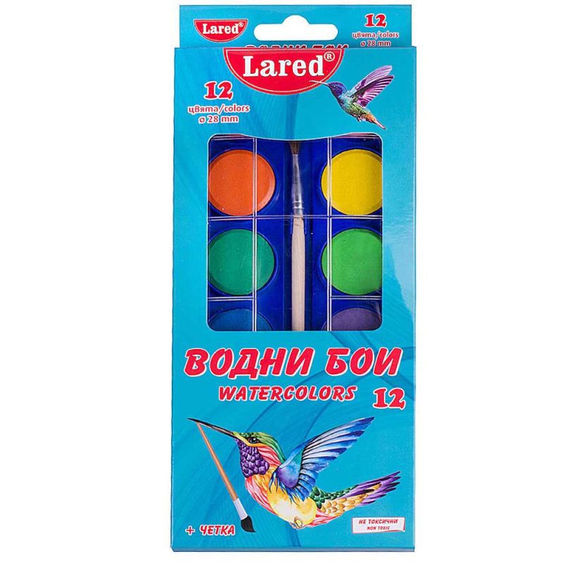 Водни бои Ф28 Lared, 12 цвята
