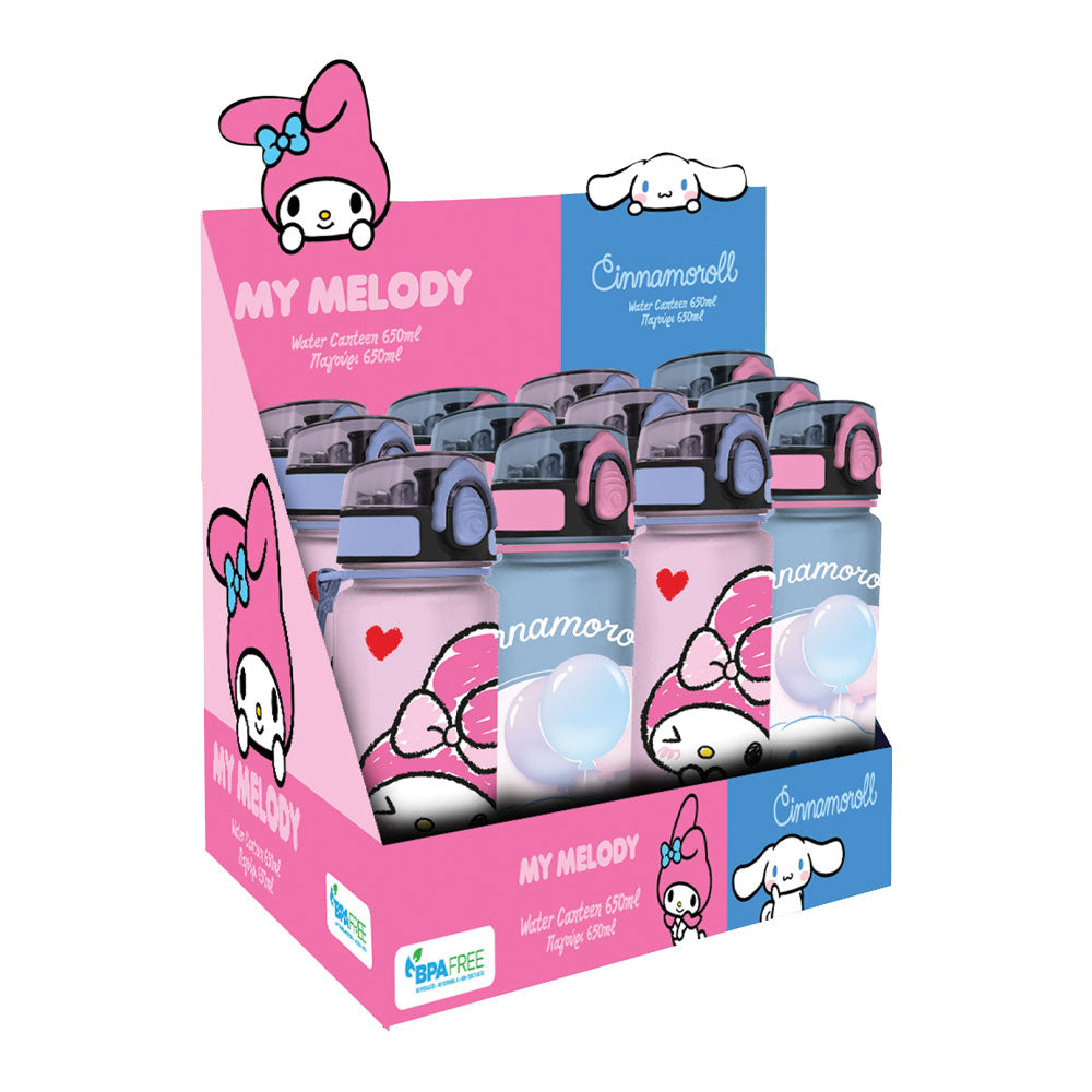 Бутилка за вода PCTG 650 мл, Cinnamoroll, 6.5x23, асортимент