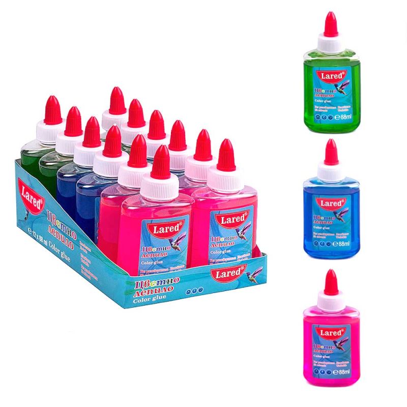 Цветно лепило Lared 88мл, aсортимент