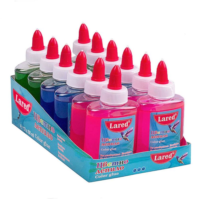 Цветно лепило Lared 88мл, aсортимент