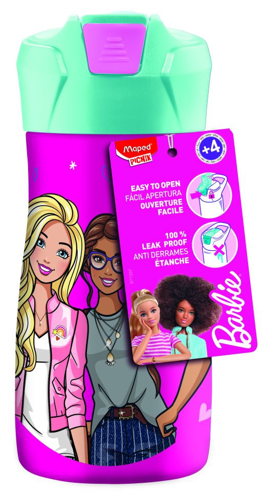 Метална бутилка за вода Maped Barbie 430мл
