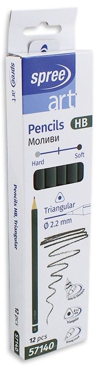 Графитен молив Spree Art - HB, асортимент