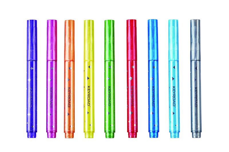 Флумастери Keyroad брокат - 10 цвята