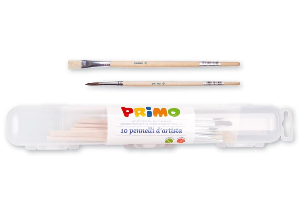 Комплект четки за рисуване Primo - 10 броя