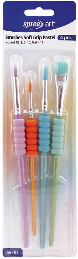Комплект за рисуване Spree Art - Soft Grip Pastel, 4 броя