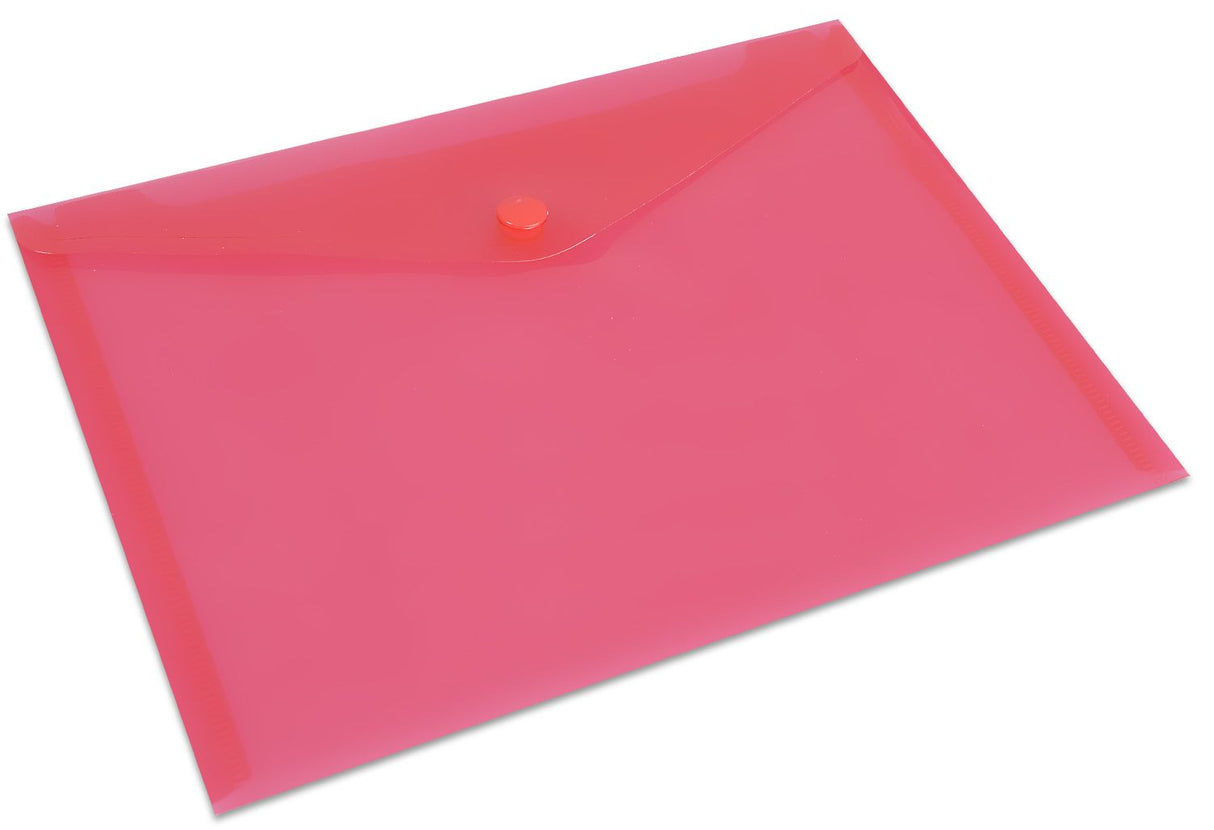 Папка с копче Spree, A5 - Червена, прозрачна