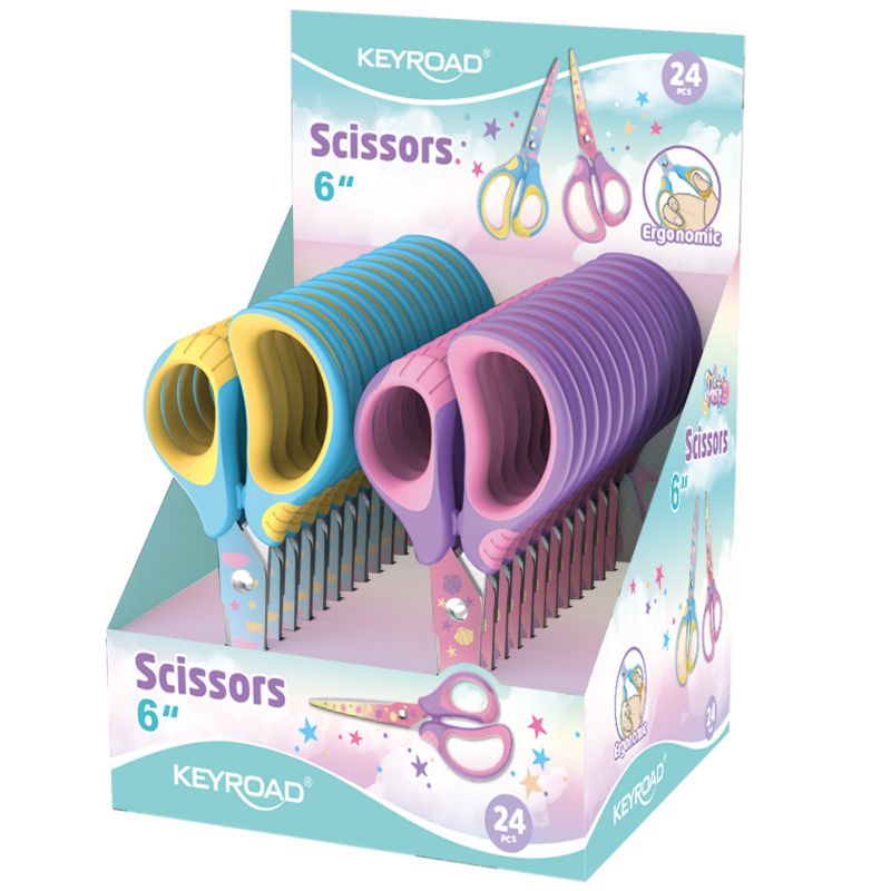 Ножица Keyroad Софт Пастел 15.5см, асортимент, KR972539