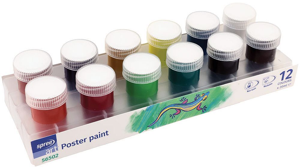 Темперни бои Spree Art - 12 цвята x 20 мл