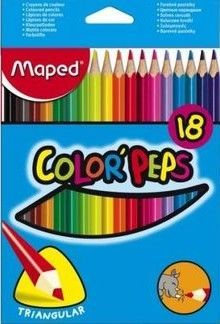Цветни моливи Maped, 18 цвята