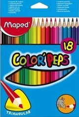 Цветни моливи Maped, 18 цвята