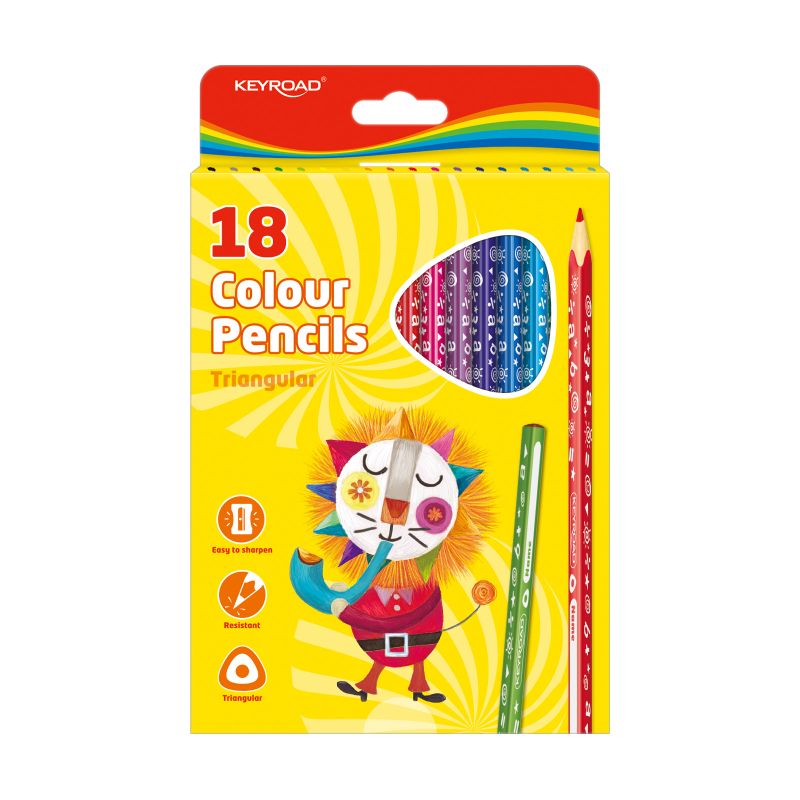 Цветни моливи Keyroad, 18 цвята, KR971275