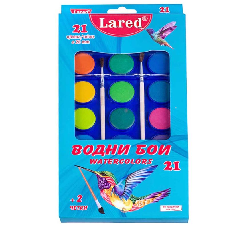 Водни бои Ф28 Lared, 21 цвята