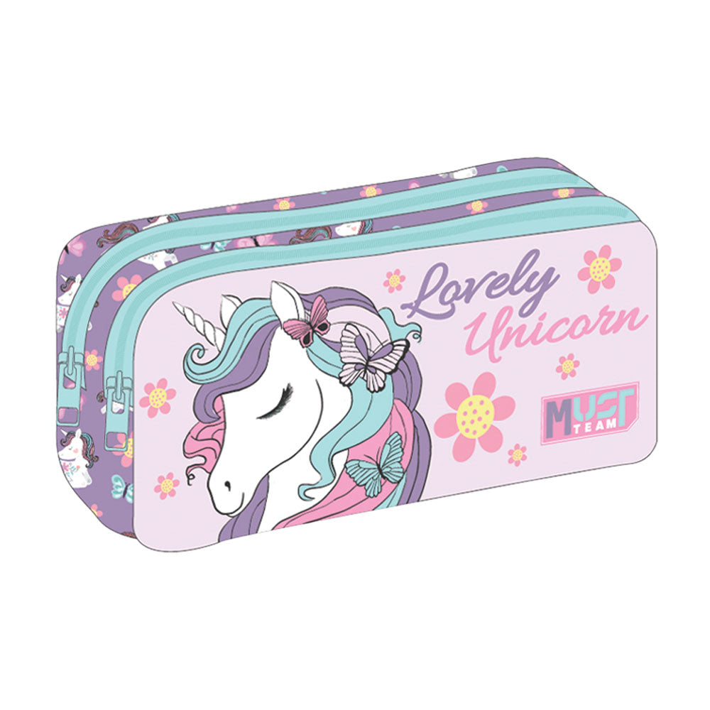 Несесер с два ципа Lovely Unicorn, 21x6x9