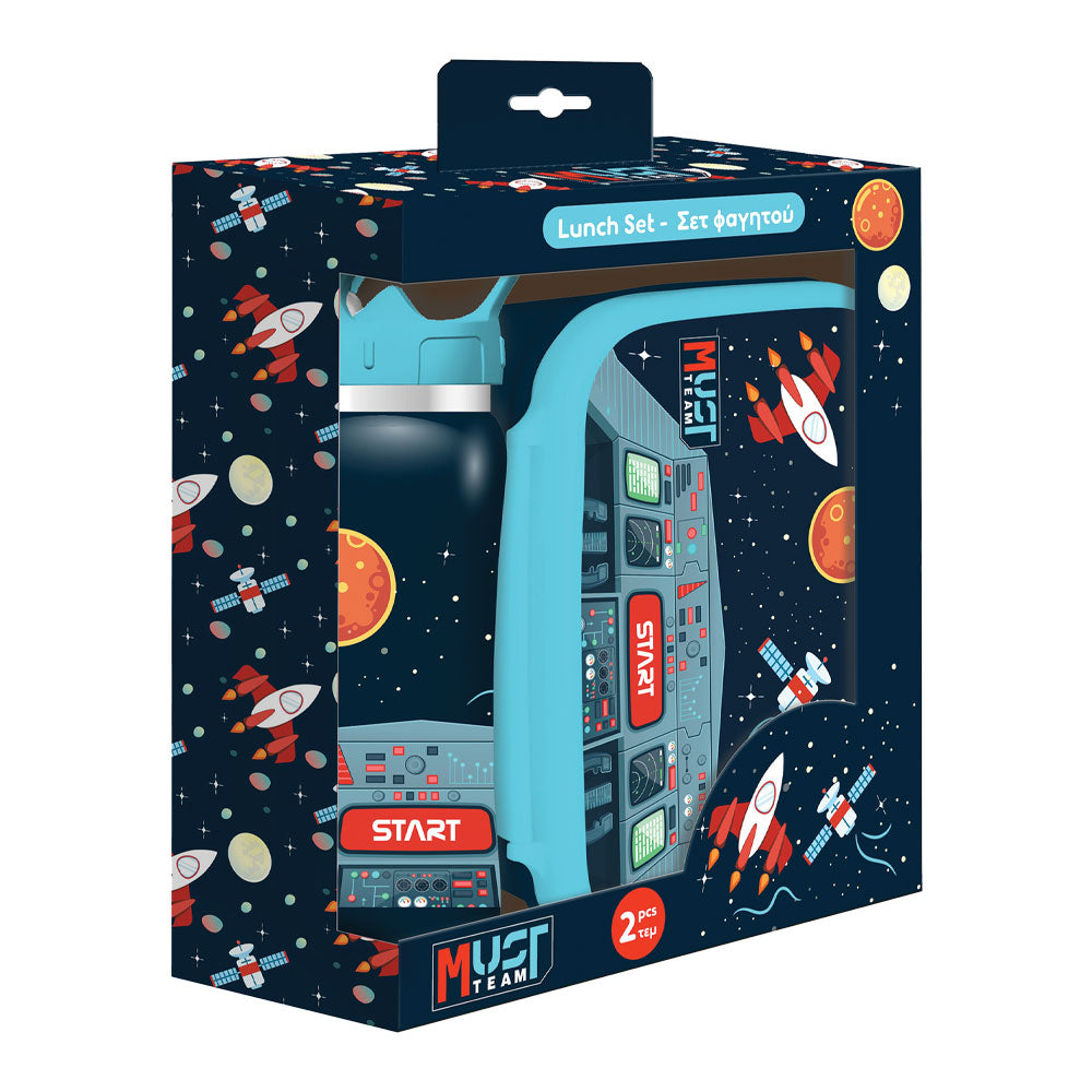Комплект кутия за храна и бутилка за вода, Spaceship