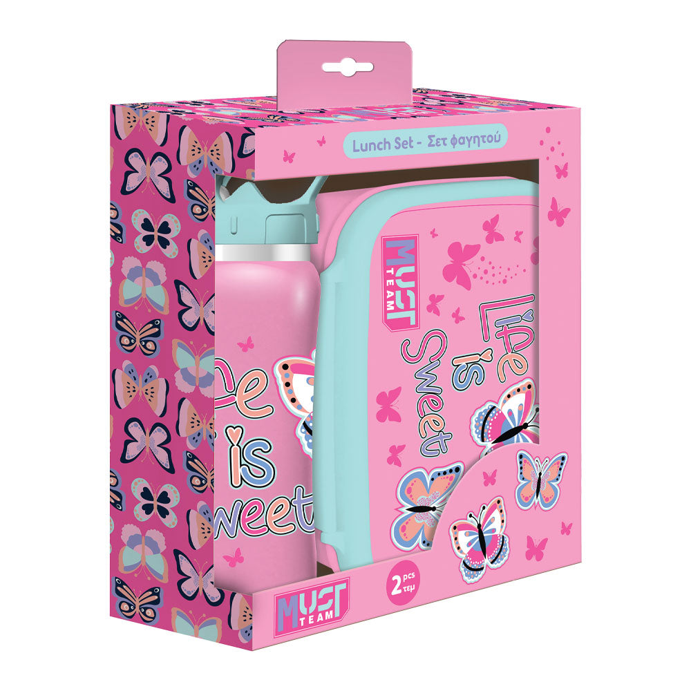 Комплект кутия за храна и бутилка за вода, Life Is Sweet