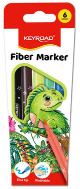 Флумастери Keyroad, 6 цвята KR971588