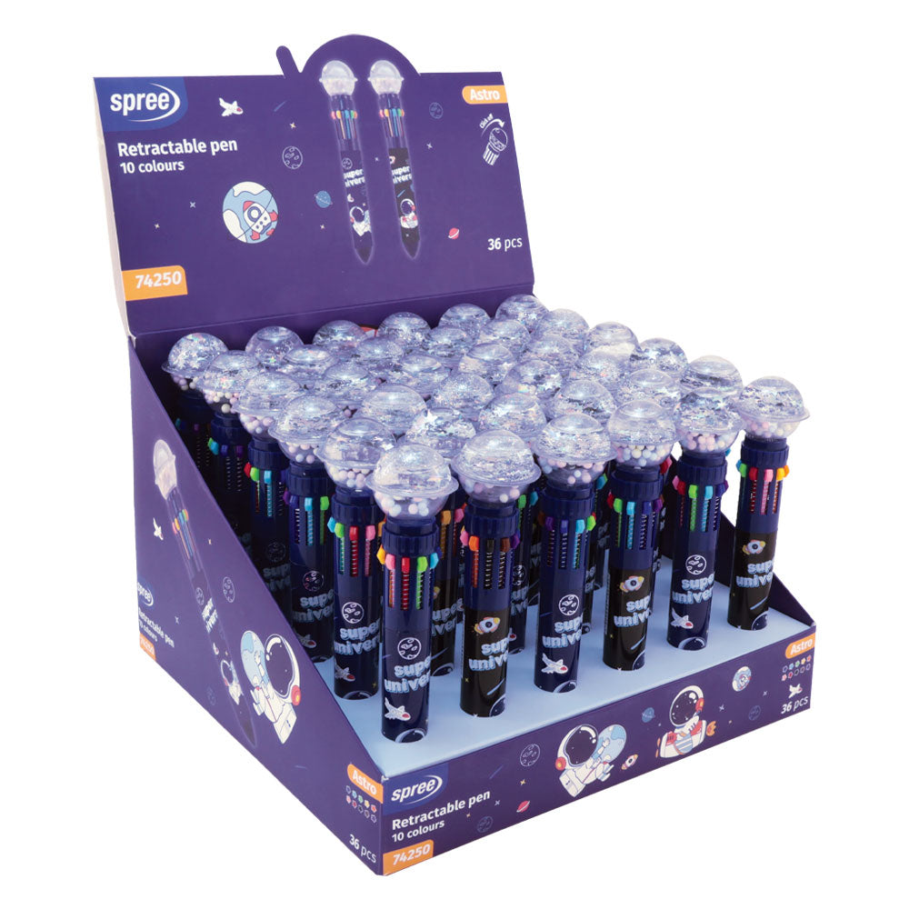 Химикалка 10 цветна с фигурка, Astro, асортимент