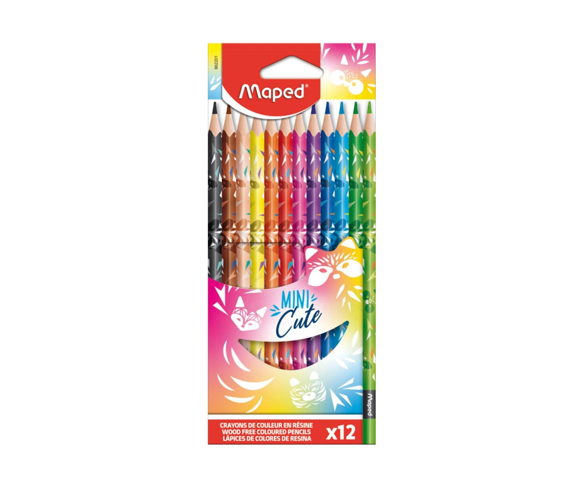 Цветни моливи Maped Color Peps MINI CUTE, 12 цвята