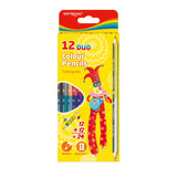 Цветни моливи 12 цвята Keyroad Duo, 2 глави, KR971281