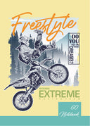 Тетрадка А4, 60 листа, широки редове,  офсетова хартия