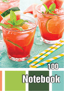 Тетрадка А5, 100 листа, широки редове, твърда корица, офсетова хартия