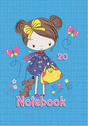 Тетрадка А5, 20 листа, малки квадратчета, вестникарска хартия