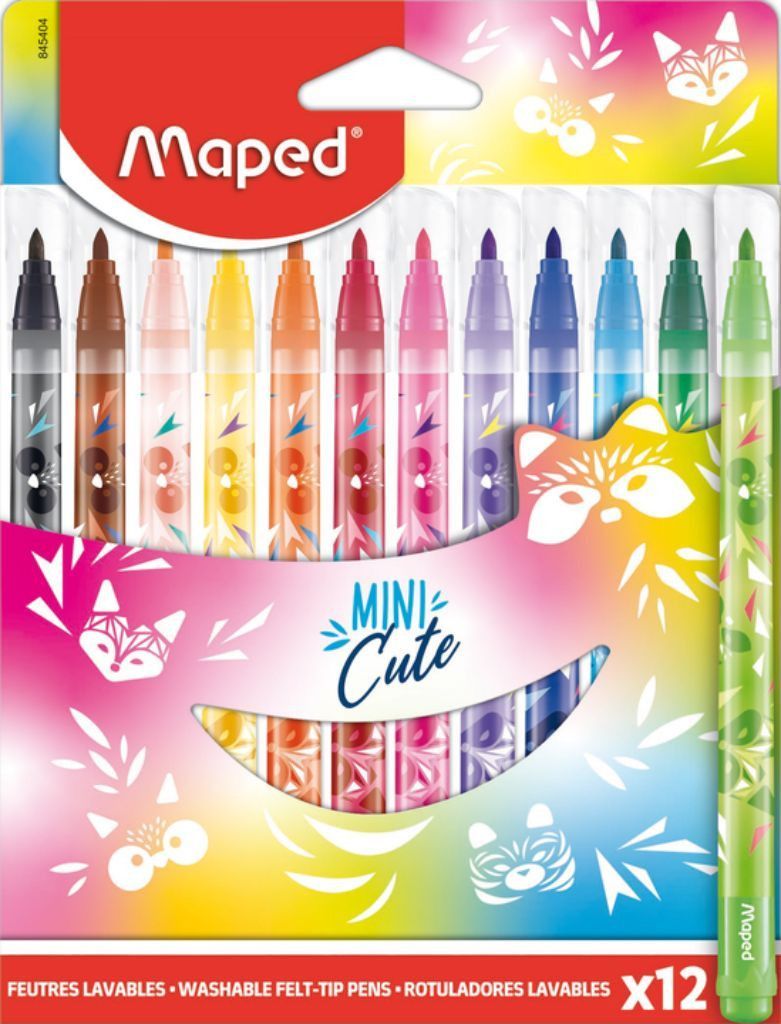 Флумастери Maped Mini Cute - 12 цвята