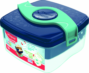 Кутия за храна Maped Origin с 2 отделения, синьозелена