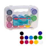 Темперни бои Lared 12 цвята, 20 грама в куфар