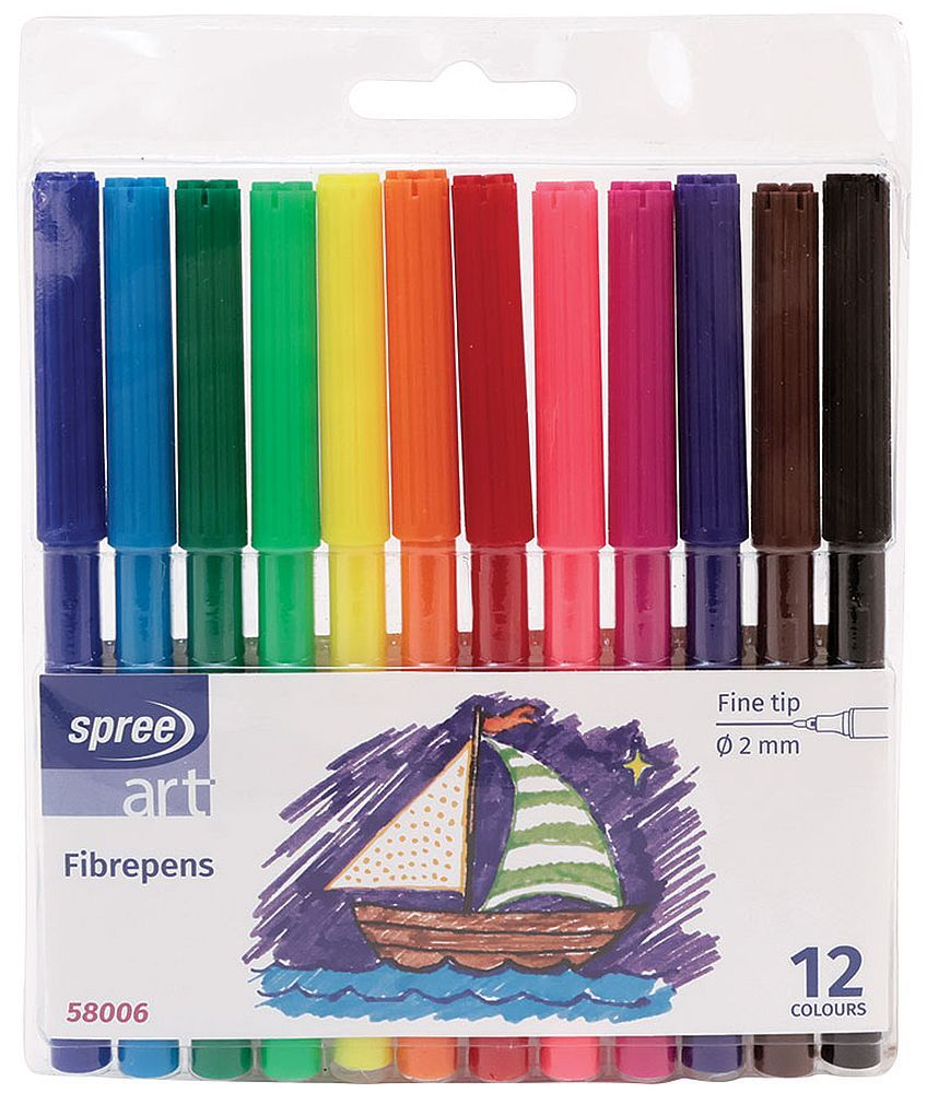 Флумастери Spree Art - 12 цвята, 2 mm