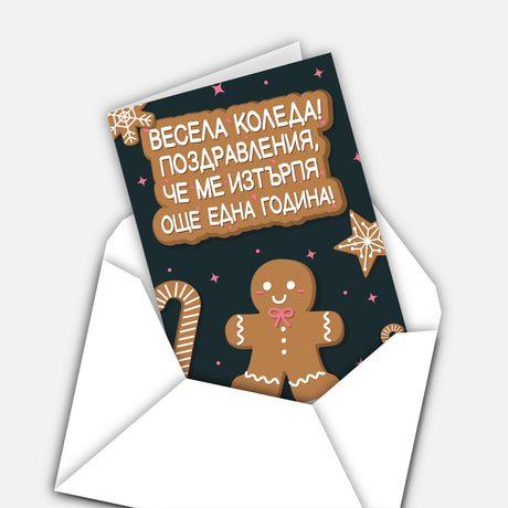 Весела Коледа! Поздравления, че ме изтърпя още година!