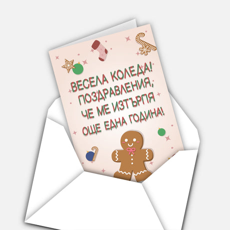 Весела Коледа! Поздравления, че ме изтърпя още година!