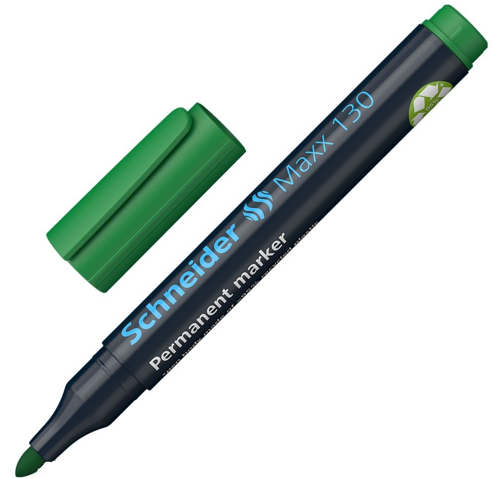 Перманент маркер Schneider Maxx 130 - С объл връх, 3 mm, зелен
