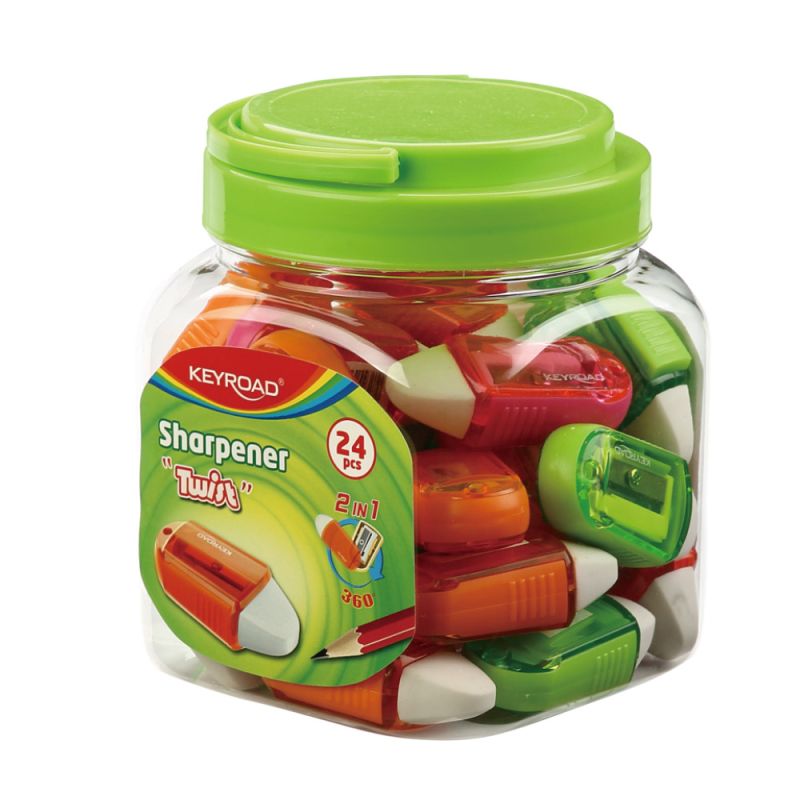 Острилка + гума Twist Keyroad, асортимент, KR971837