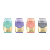 Острилка 2в1 + гума Keyroad Metallic, асортимент KR972934