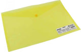 Прозрачна папка с копче Spree - 36.5 x 24 cm, жълта
