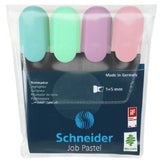 Текстмаркер Schneider - Job Pastel, 4 цвята