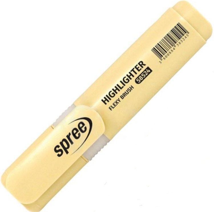 Текстмаркер Spree Flexy Brush - Пастелен, оранжев