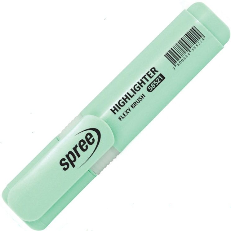 Текстмаркер Spree Flexy Brush - Пастелен, резеда