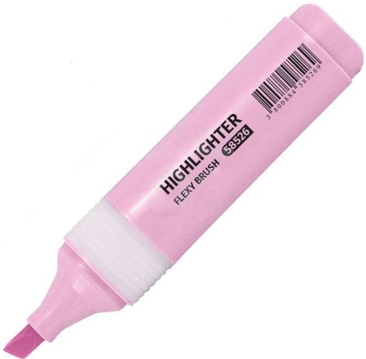 Текстмаркер Spree Flexy Brush - Пастелен, розов