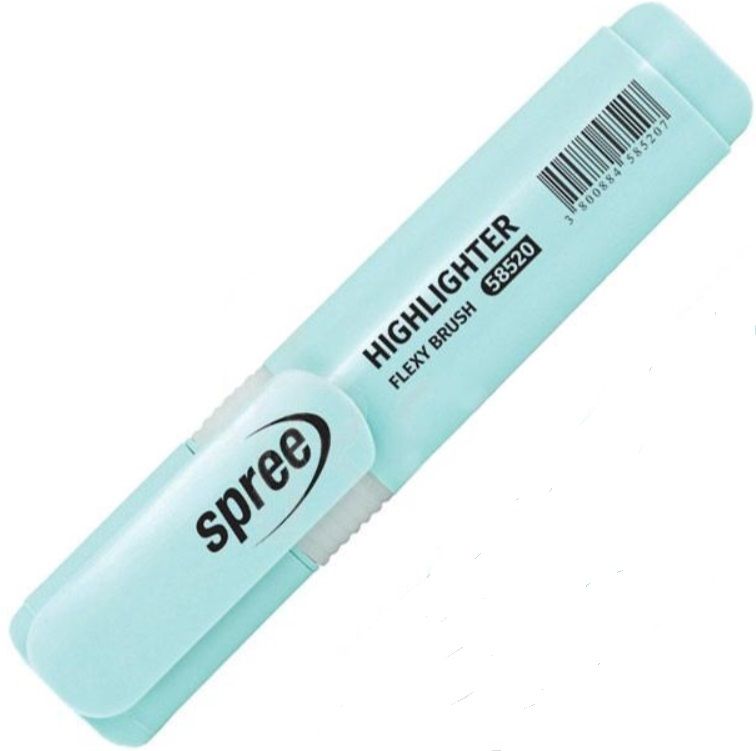 Текстмаркер Spree Flexy Brush - Пастелен, син