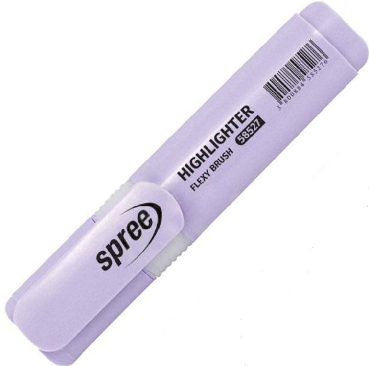 Текстмаркер Spree Flexy Brush - Пастелен, виолетов