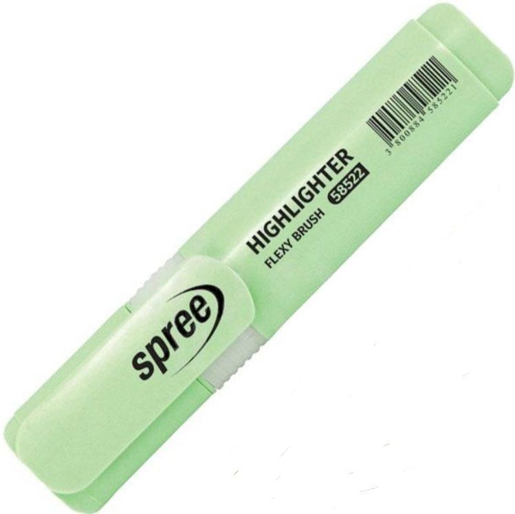 Текстмаркер Spree Flexy Brush - Пастелен, зелен